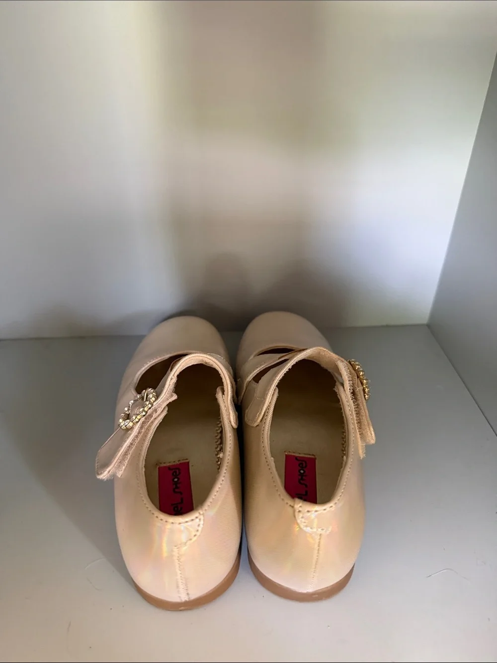 Girls' Pearl Mary Jane Dress Shoes with Decorative Buckle